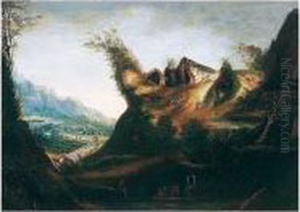 An Anthropomorphic Landscape Oil Painting by Giuseppe Arcimboldo