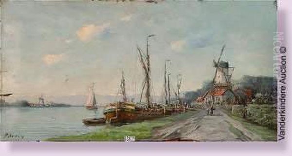 Bord De Fleuve Anime Oil Painting by Henri Arden