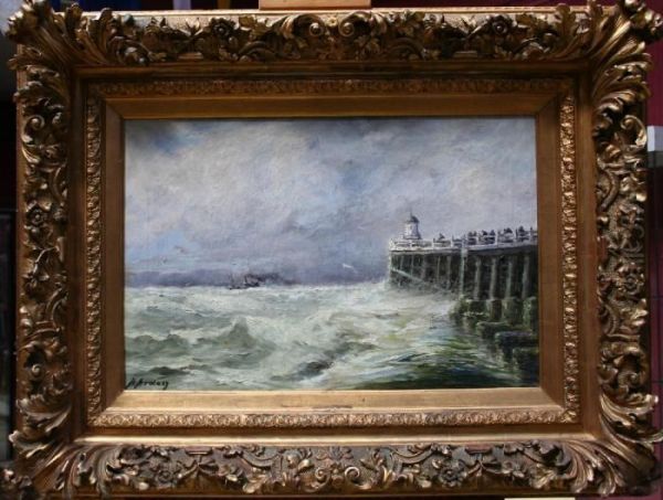 La Jetee Par Mer Formee Oil Painting by Henri Arden