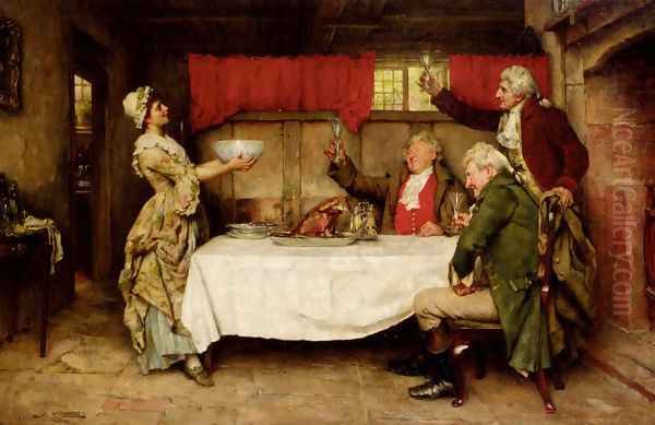 A Toast To The Chef Oil Painting by William A. Breakspeare