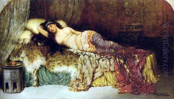 Sleeping Beauty Oil Painting by William A. Breakspeare