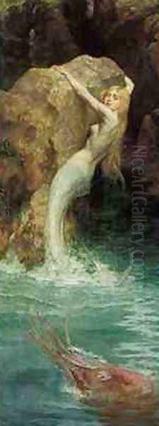 The Mermaid Oil Painting by William A. Breakspeare