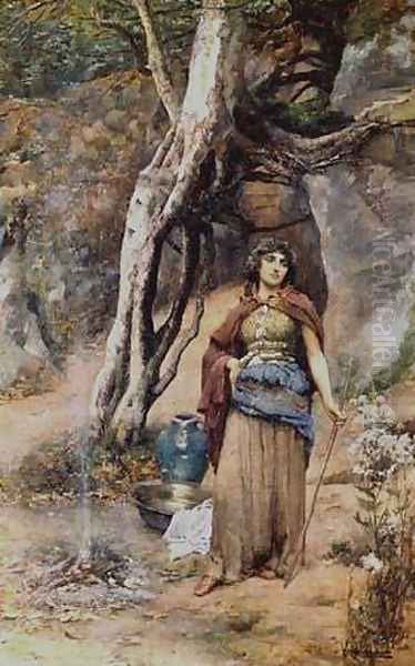 The Gypsy Oil Painting by William A. Breakspeare