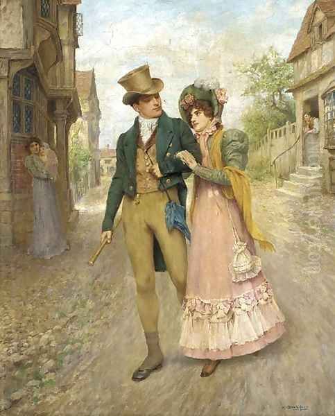 Newly Married Oil Painting by William A. Breakspeare