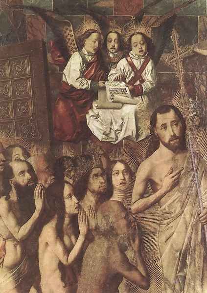 Christ Leading the Patriarchs to the Paradise (detail) c. 1480 Oil Painting by Bartolome Bermejo