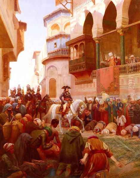 Napoleon's Entry Into Cairo Oil Painting by Gustave Bourgain