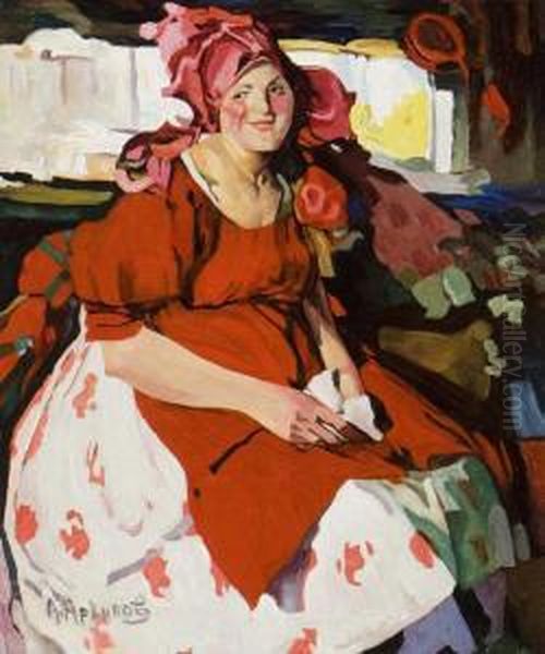 Peasant Girl. Oil Painting by Abram Efimovich Arkhipov