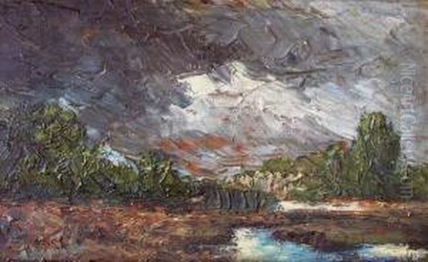 Paysage Au Ruisseau Oil Painting by Abram Efimovich Arkhipov