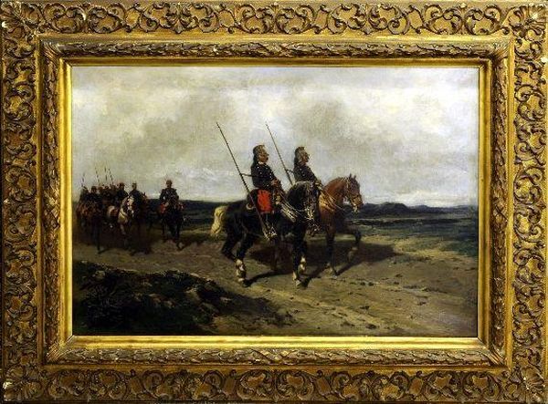 La Cavalerie Oil Painting by Edouard Armand-Dumaresq