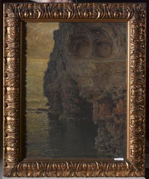 Die Grotte Von Polignano In Bari. Oil Painting by Raffaele Armenise