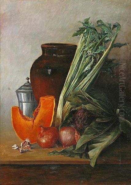 Bodegon Oil Painting by Jose Armet Y Portanell