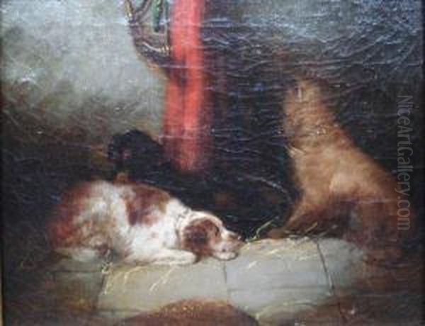 Les Chiens Oil Painting by George Armfield