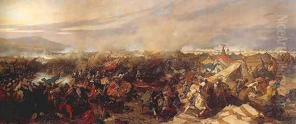 Battle of Vienna Oil Painting by Josef von Brandt