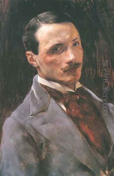 Portrait of Zenon Leski Oil Painting by Josef von Brandt