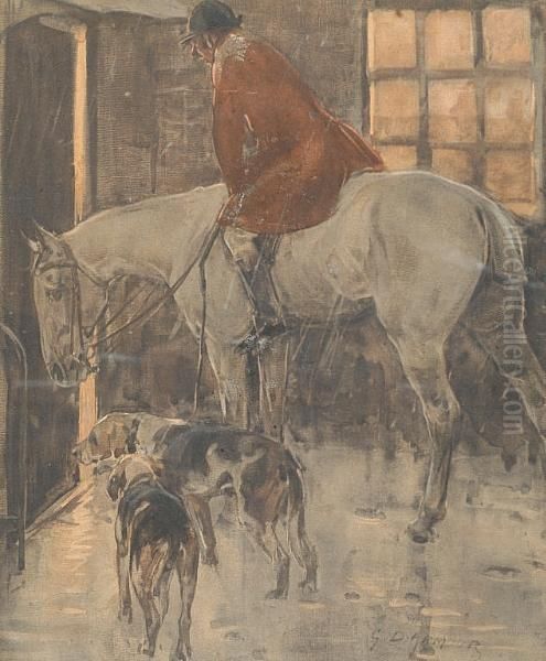 The End Of The Day's Hunt Oil Painting by George Denholm Armour