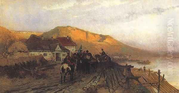 Nad Dniestrem Oil Painting by Josef von Brandt