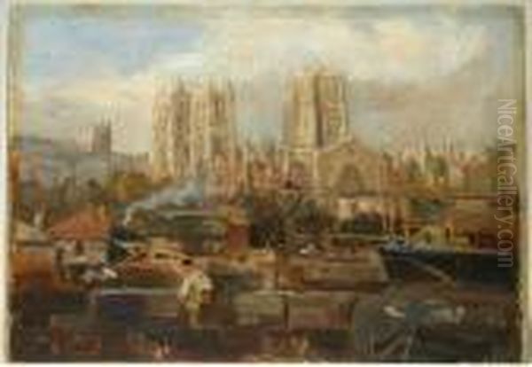 Bristol Cathedral Oil Painting by Francis Abel William Armstrong