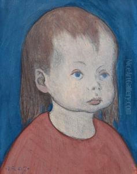 My Little Girl Oil Painting by Ivar Arosenius