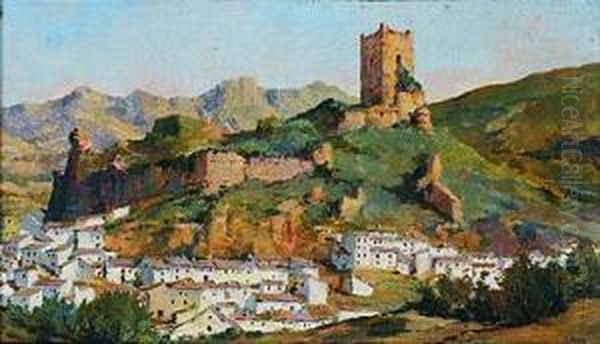 Paisaje Con Castillo Oil Painting by Jose Arpa Y Perea