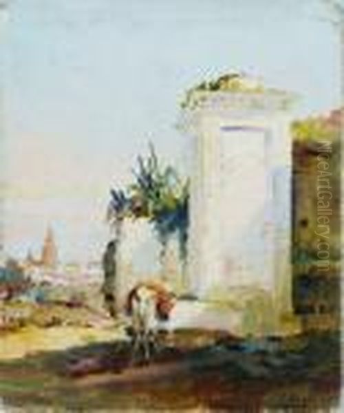 Alrrededores De Sevilla Oil Painting by Jose Arpa Y Perea