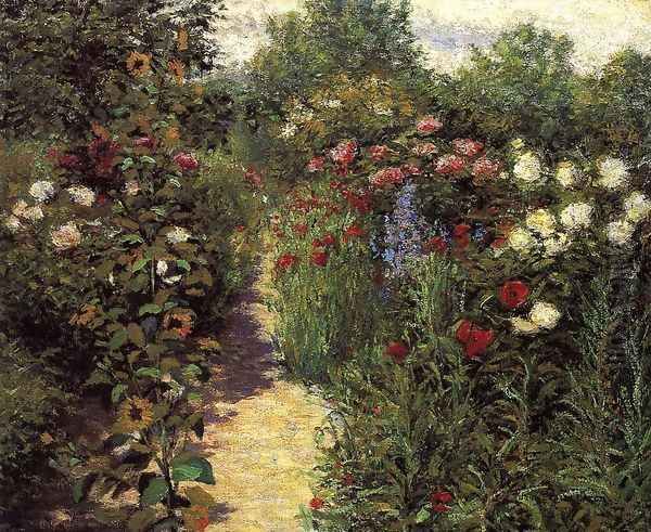 Garden at Giverny Oil Painting by John Leslie Breck