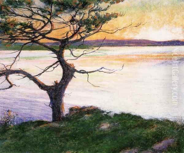 View Across Ipswich Bay, Near Cambridge Beach Oil Painting by John Leslie Breck