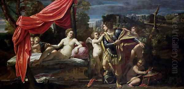 Mars and Venus 1620 Oil Painting by Sisto Badalocchio