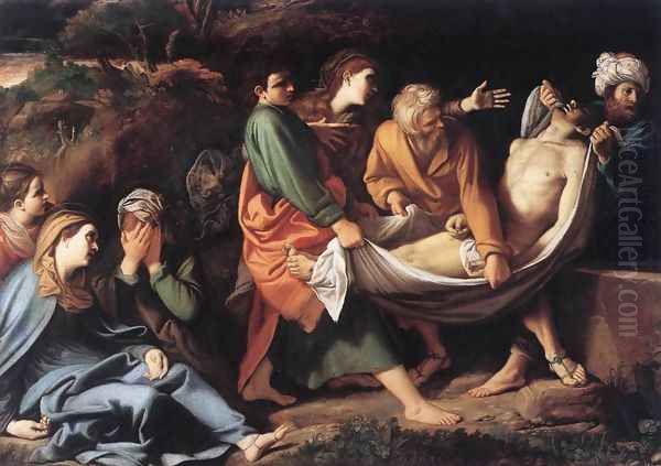 The Entombment of Christ c. 1610 Oil Painting by Sisto Badalocchio