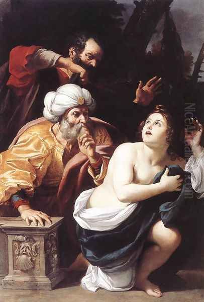 Susanna and the Elders Oil Painting by Sisto Badalocchio