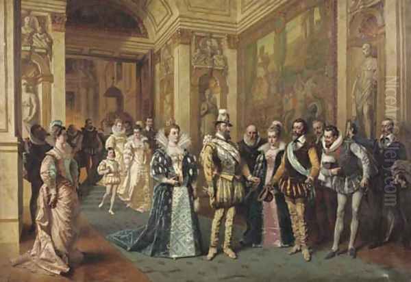 At French Court Oil Painting by Ladislaus Bakalowicz