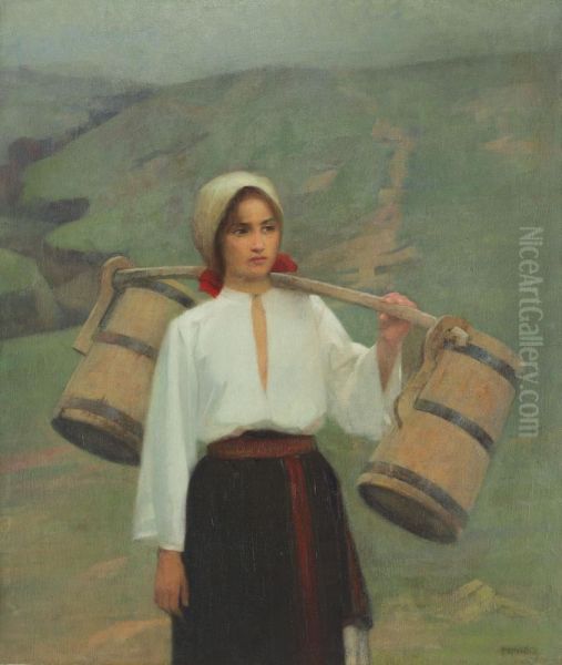 Spre Izvor Oil Painting by Constantin Artachino