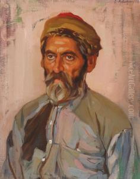 Turk Oil Painting by Constantin Artachino