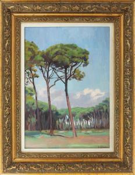 Landscape From The South Of France Oil Painting by Constantin Artachino