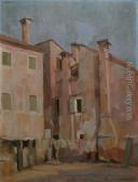 Peisajin Italia Oil Painting by Constantin Artachino