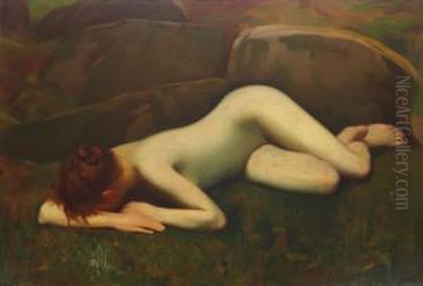 Biblis Changed Into A Spring Oil Painting by Constantin Artachino