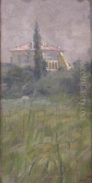 Mansion Oil Painting by Constantin Artachino