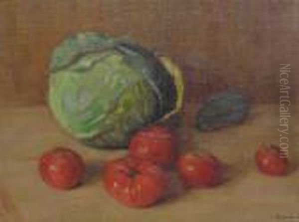 Still Life With Vegetables Oil Painting by Constantin Artachino