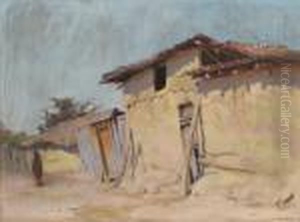 Dobrogea House Oil Painting by Constantin Artachino