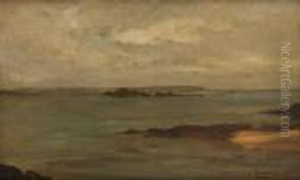 Mer Calme Oil Painting by Louis Artan De Saint-Martin