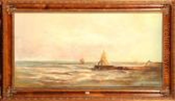 Marine Oil Painting by Louis Artan De Saint-Martin