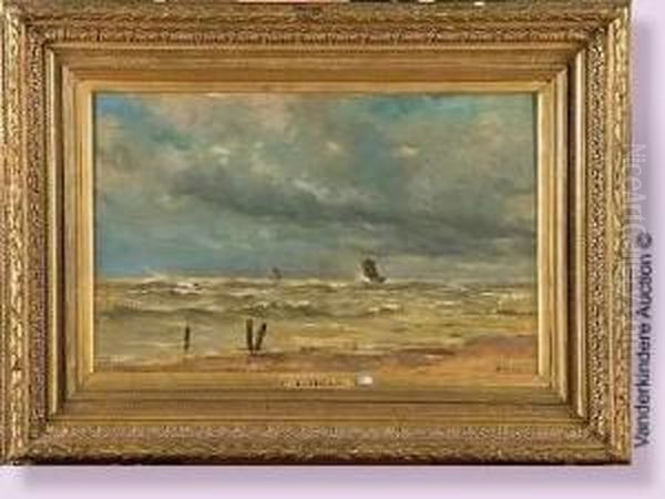 Marine Oil Painting by Louis Artan De Saint-Martin