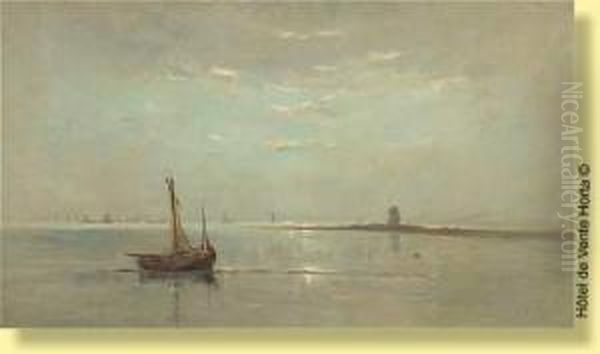 Maree Basse Oil Painting by Louis Artan De Saint-Martin