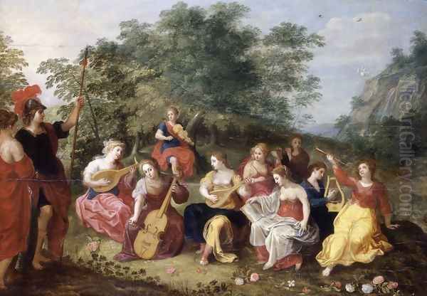 Apollo and the Nine Muses Oil Painting by Hendrik van Balen