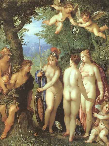 The Judgement of Paris 1599 Oil Painting by Hendrik van Balen