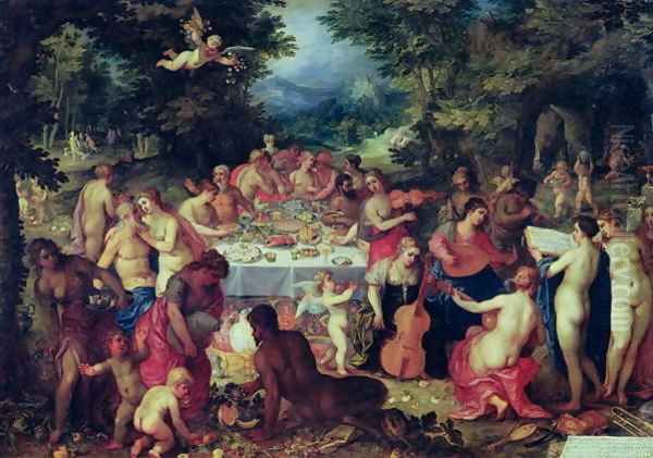 The Banquet of the Gods Oil Painting by Hendrik van Balen