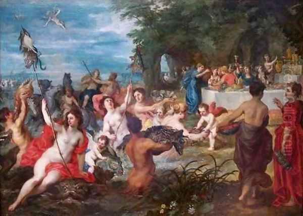 The Wedding of Thetis and Pelee Oil Painting by Hendrik van Balen