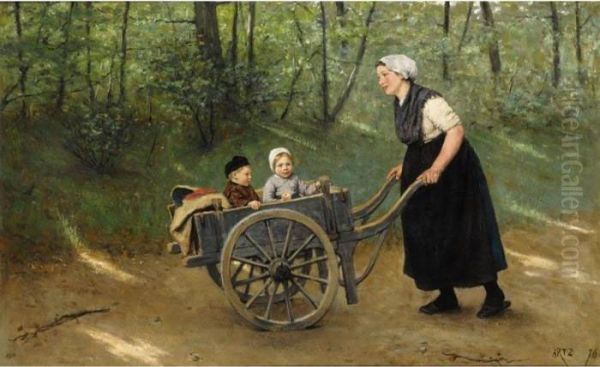 A Joyful Ride Oil Painting by David Adolf Constant Artz