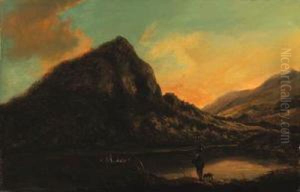 Eagle's Nest, Lower Lake Killarney Oil Painting by William Ashford