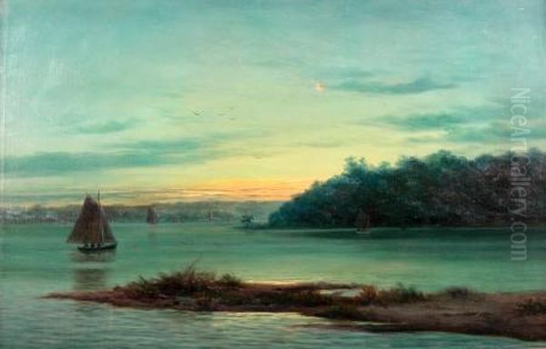 On The Hawkesbury Oil Painting by James Ashton