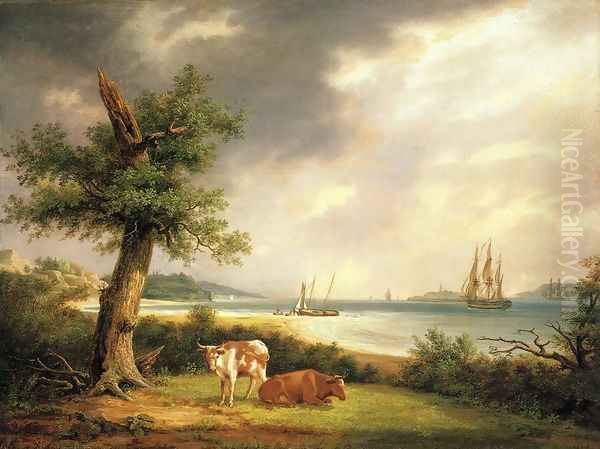 The Narrows, New York Bay Oil Painting by Thomas Birch